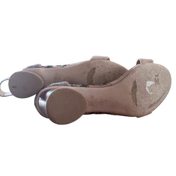 Jeffrey Campbell Purdy Heels floral botanical print size 8 sandals - Picture 7 of 8